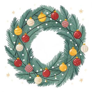 christmas wreath clipart free 6 1