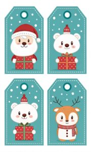 clipart christmas gift tags 1