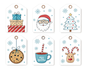 clipart christmas gift tags 12