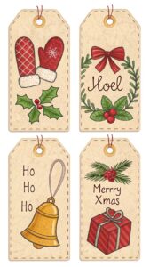 clipart christmas gift tags 3