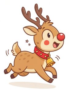 cute christmas reindeer clipart 12
