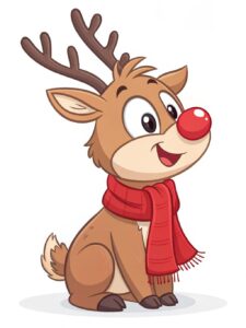 cute christmas reindeer clipart 14