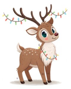 cute christmas reindeer clipart 4