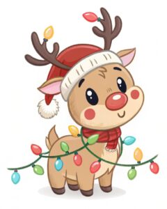 cute christmas reindeer clipart 5