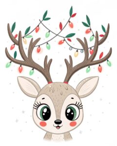 cute christmas reindeer clipart 8