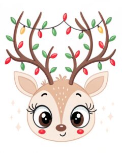 cute christmas reindeer clipart 9