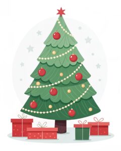cute christmas tree clipart 16