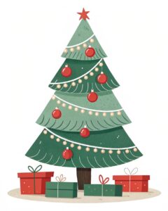 cute christmas tree clipart 17
