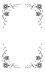 flower border clipart black and white 15