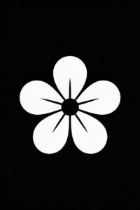 flower clipart black and white 15