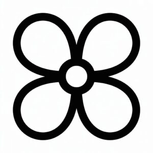 flower clipart black and white free 12