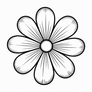 flower clipart outline 1