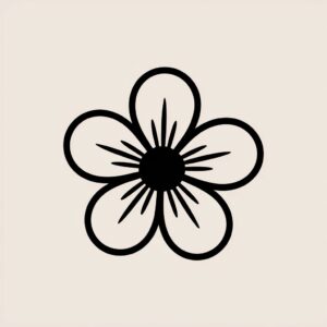 flower clipart outline 11