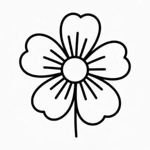 flower clipart outline 12