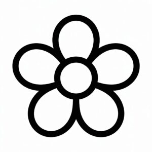flower clipart outline 13