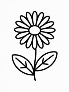 flower clipart outline 3