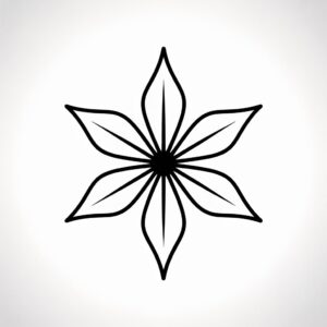 flower clipart outline 4