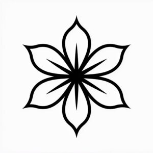 flower clipart outline 5