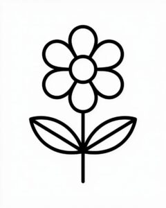 flower clipart outline 6