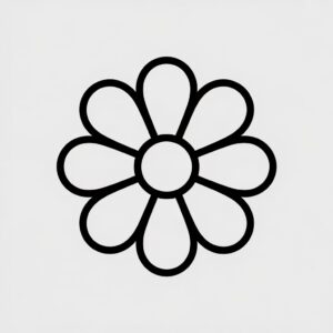 flower clipart outline 8