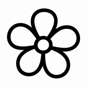 flower clipart outline 9