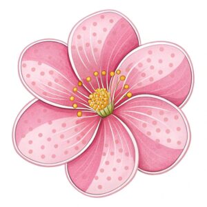 flower clipart pink and yellow 11
