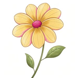 flower clipart pink and yellow 12