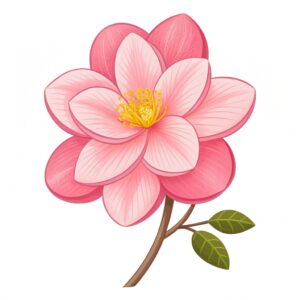 flower clipart pink and yellow 13