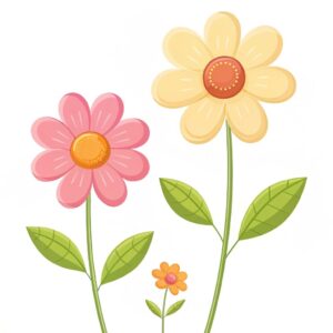 flower clipart pink and yellow 15
