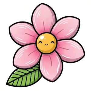 flower clipart pink and yellow 3