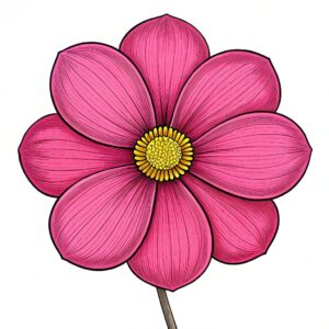 flower clipart pink and yellow 4