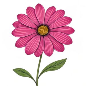 flower clipart pink and yellow 5