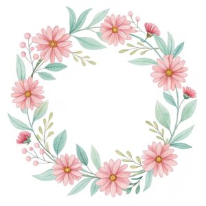 frame border clipart flower 15