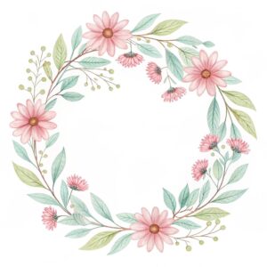 frame border clipart flower 16