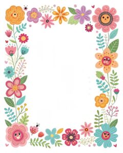 frame border clipart flower 3