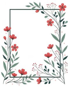 frame border clipart flower 8