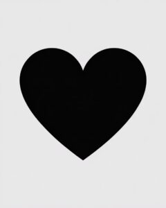 free heart clipart black and white 10