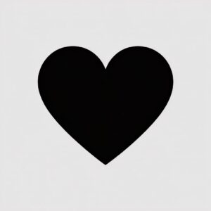 free heart clipart black and white 15