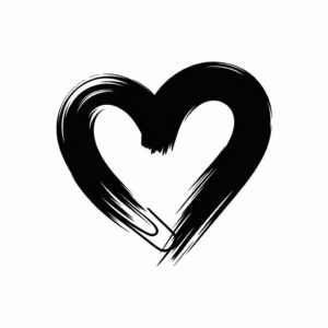 free heart clipart black and white 2