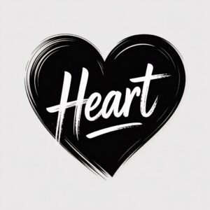 free heart clipart black and white 3
