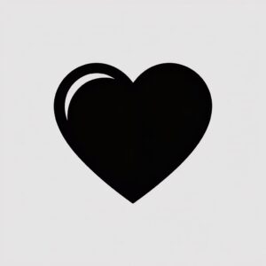 free heart clipart black and white 4