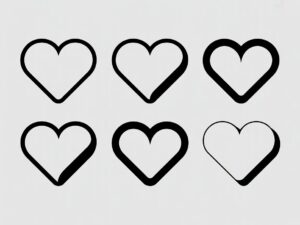 free heart clipart black and white 6