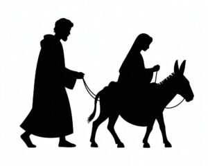 free religious christmas clipart black and white 14