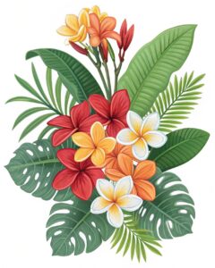 hawaiian flower clipart 9
