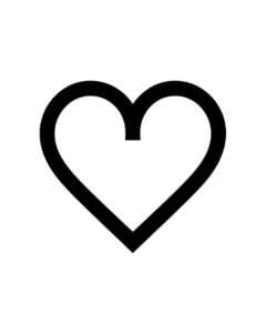 heart clipart black and white 1