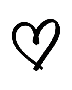 heart clipart black and white 3