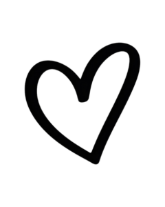 heart clipart black and white 4