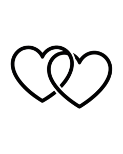 heart clipart black and white 5