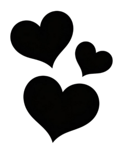 heart clipart black and white 7