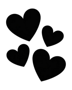 heart clipart black and white 8